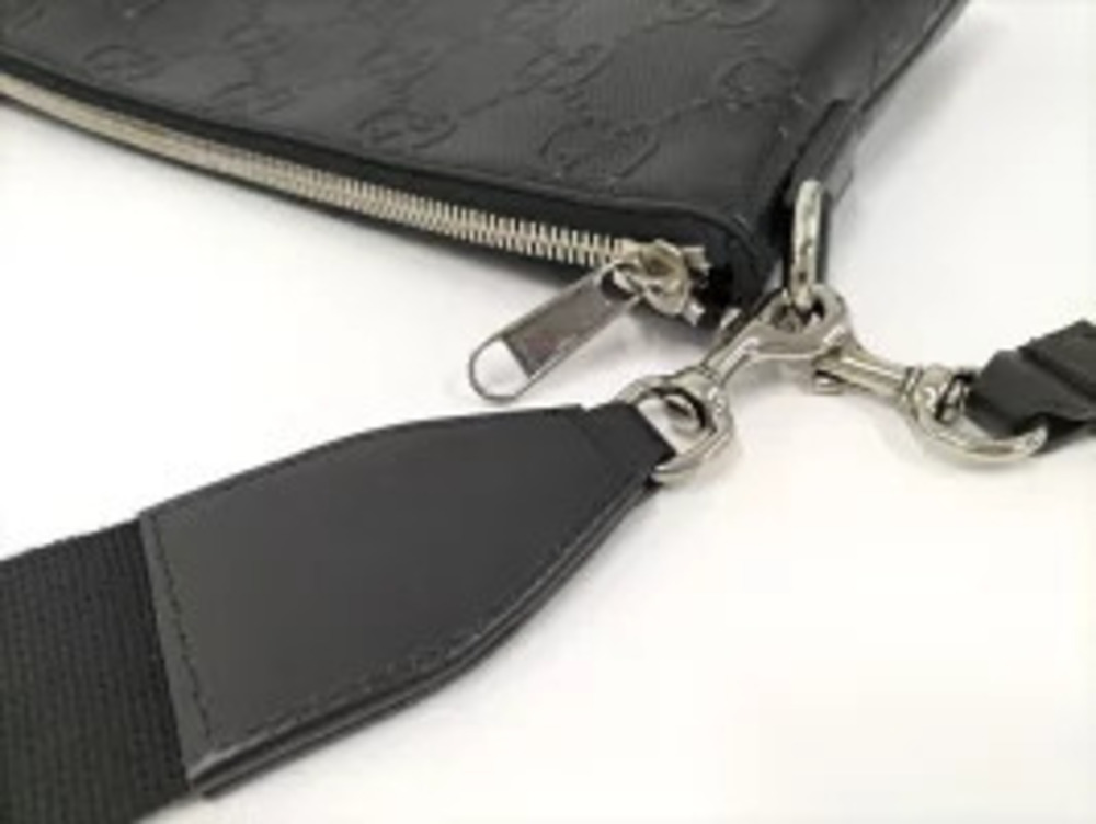 Gucci Bag GG Black Leather Jumbo Embossed - Picture 6 of 9